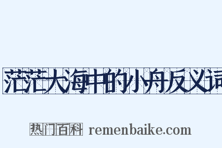 茫茫大海中的小舟反义词是什么意思的图片